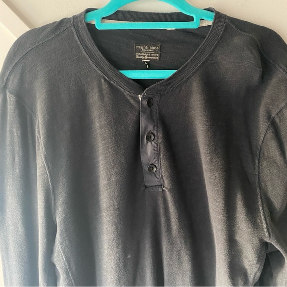 Rag and Bone Classic Men Slim Fit Henley Shirt - L - Picture 6 of 12